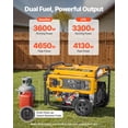 thumbnail image 2 of VEVOR Portable Generator, Gasoline 4650W Peak Watt & LPG 4130W Peak Watt Dual Fuel Generator, Home Backup Generators with Electric Start, Gasoline & LPG Powered, CO Sensor, 20A & 50A Outlets, 2 of 9