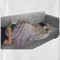 thumbnail image 6 of Ocean Soft Flannel Fleece Throw Blanket, Sailboat Gaff Top Sail Tall Wooden Sailing Ships Waves Print Photo, Cozy Plush for Indoor and Outdoor Use, 60" x 80", Cream and Blue Grey, by Ambesonne, 6 of 6
