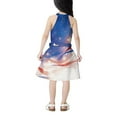 thumbnail image 4 of Girls Dresses American Flag Dresses Size 10-12 Stars Striped Halter Dress Independence Day Midi Dresses Patriotic Kids 4th of July Outfits with Pockets, 4 of 4