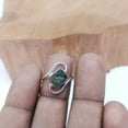 thumbnail image 5 of 100% NATURAL MOLDAVITE GEMSTONE | 925 Sterling Silver | Gifts for Her | Lovely Shank Style Ring | Moldavite Ring | 5-6 mm Size Square Shape, 5 of 6