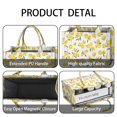 thumbnail image 4 of Large Capacity Tote Bag,Yellow Lemon Fruit Flowers White Pattern Handbag Fashion Luxury Tote Bag,15.7"x13"x 5.1" Inches,Laptop Compatible, 4 of 6