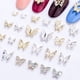 thumbnail image 2 of Joyas para decoración de uñas Mariposa de metal 3D Accesorios para uñas Mariposa hueca Micro diamante Uñas de diamante, 2 of 6