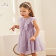 thumbnail image 1 of Vestido de princesa para niña Dave Bella 2024 nuevo verano para niños bebé sin mangas púrpura malla noble lindo dulce encanto fiesta DB2240790, 1 of 5
