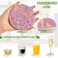 thumbnail image 4 of 6 Pcs Drink Coasters with Holder 3.94in Woven Coasters for Drinks Small Colors Shapes Coaster Set for Protection Table, 4 of 7