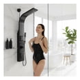 thumbnail image 3 of Aura Series 39 in. 2-Jetted Full Body Shower Panel System in Matte Black with Rainfall Showerhead and Handheld Sprayer, 3 of 11