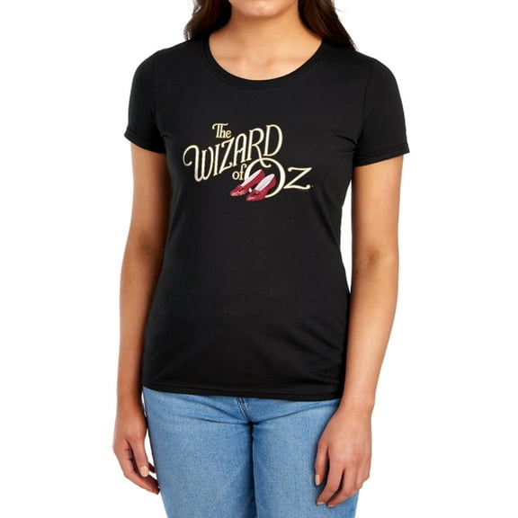 The Wizard of Oz Classic Logo Women's T Shirt, Black, X-Large