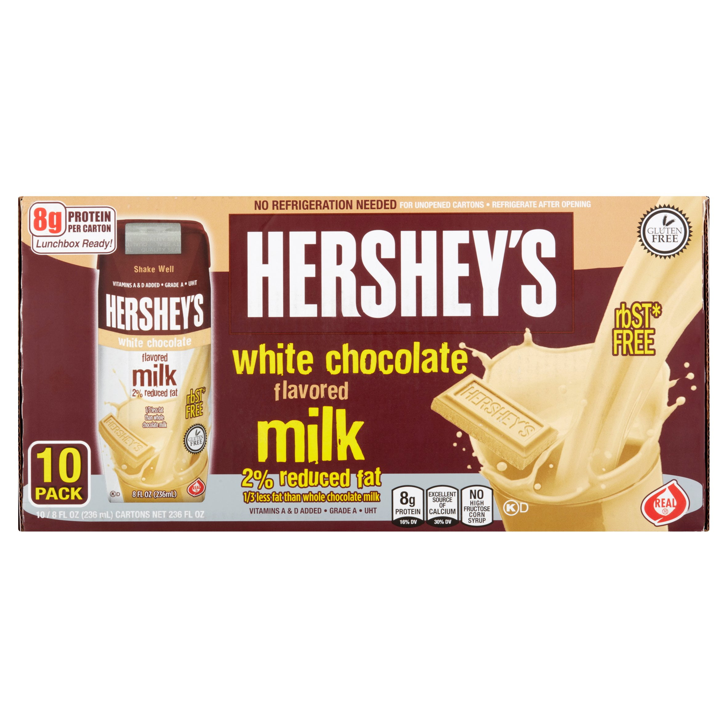 Hershey's 2 percent Reduced White Chocolate Milk, 10 ct by Gossner Foods, Inc. / Diversified Foods