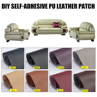 Printed Leather Repair Patch Tape Kit Self Adhesive Leather Repair Patch  for Furniture, Couch, Sofa, Car Seats,Office Chair,Vinyl Repair Kit (Black