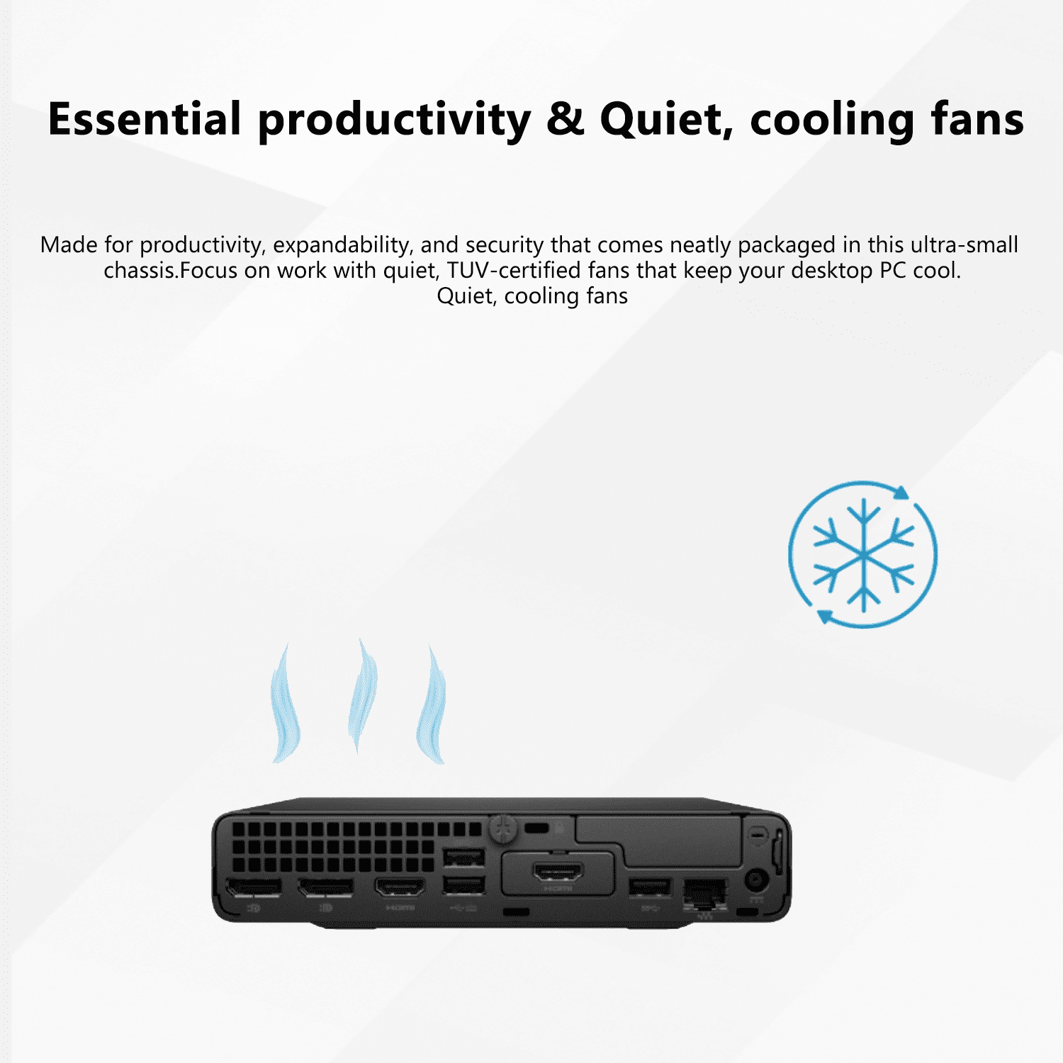 HP Pro 400 G9 Business Mini Desktop, Intel i5-14500T, 16GB DDR5, 512GB SSD, Wired KB & M, W11P, Black
