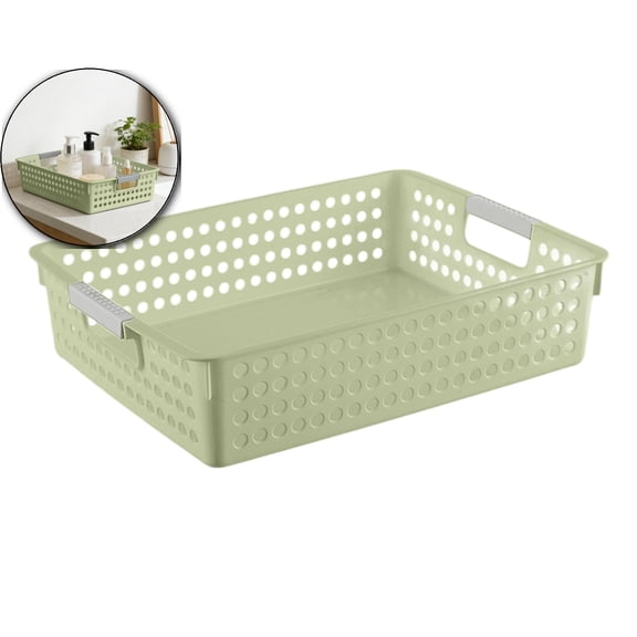 A4 Paper Trays with Grip Handles, Book Baskets for Library, Plastic Storage Baskets(9.2x6.1x3in)