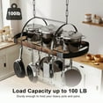 thumbnail image 6 of Hanging Pot Rack32Inch Ceiling Pot Rack For Kitchen SpaceSaving Pot Hanger With 16 Detachable S Hooks Sturdy Metal Frame Industrial Style For Pot Pan Storage SpaceSaving, 6 of 8