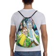 thumbnail image 2 of Bolsa con cordón clásica de Rick y Morty, plegable, para deportes, fitness, unisex, bolsa de viaje para deportes de playa, mediana, 2 of 8