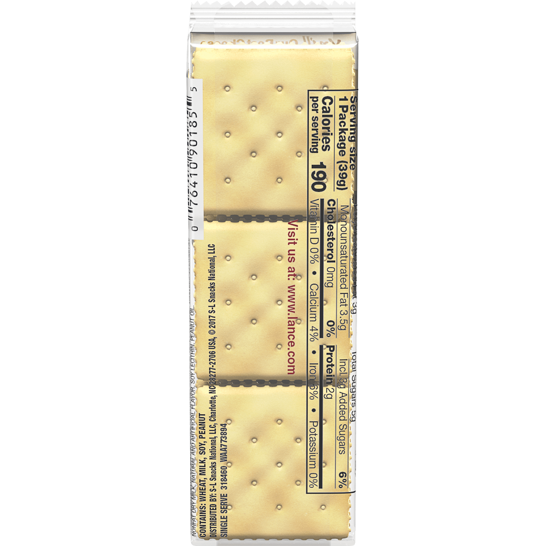 Lance Sandwich Crackers, Captain's Wafers Cream Cheese & Chives, Individual Pack