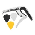 thumbnail image 1 of CTIRCHIU 1 Set Silver Capo for Acoustic Guitar with Pitch Adjustment for Performance by Guitarists, 1 of 8