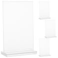 thumbnail image 1 of Shisuyan 4pcs Acrylic Clear Display Stand for Tabletop Posters Menus Tags High Transparency Lightweight Easy to Install and Remove for Weddings Restaurants and Offices, 1 of 9
