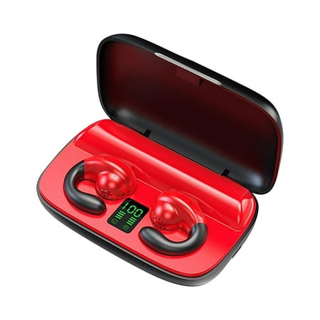 Wireless Earbuds Bluetooth Headphones 24Hours Playtime Ear Buds IPX8 Waterproof Sports Earphones Wireless Charging Case Over-ear Earhooks Headest-Camping Essentials