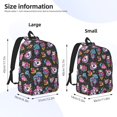 thumbnail image 4 of Daiia Rainbow Unicorn And Cat Icecream Vintage Canvas Backpack for Men and Women ,Hiking Backpack,Travel Laptop Bag for School,Large Capacity Backpack, 4 of 8