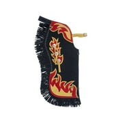 Tough 1 Western Chaps Kids Flame Design Conchos M Black 63-266