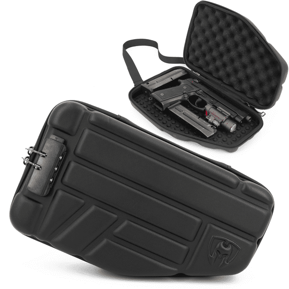 CASEMATIX 12" Pistol Case Fits 9mm Pistols - Premium Hard Handgun Case with Lock Zippers - Case Only