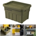 thumbnail image 2 of Multi-Purpose Storage Box for Home Car Outdoor, Industrial Design, Large Capacity Thickened Plastic Organizer, Stackable with Carry Handles, A Green Medium-Sized Storage Box, 2 of 9