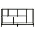 thumbnail image 7 of Evelyn&Zoe Winthrop 52" Wide Rectangular Console Table with Glass Shelves, Blackened Bronze, 7 of 7