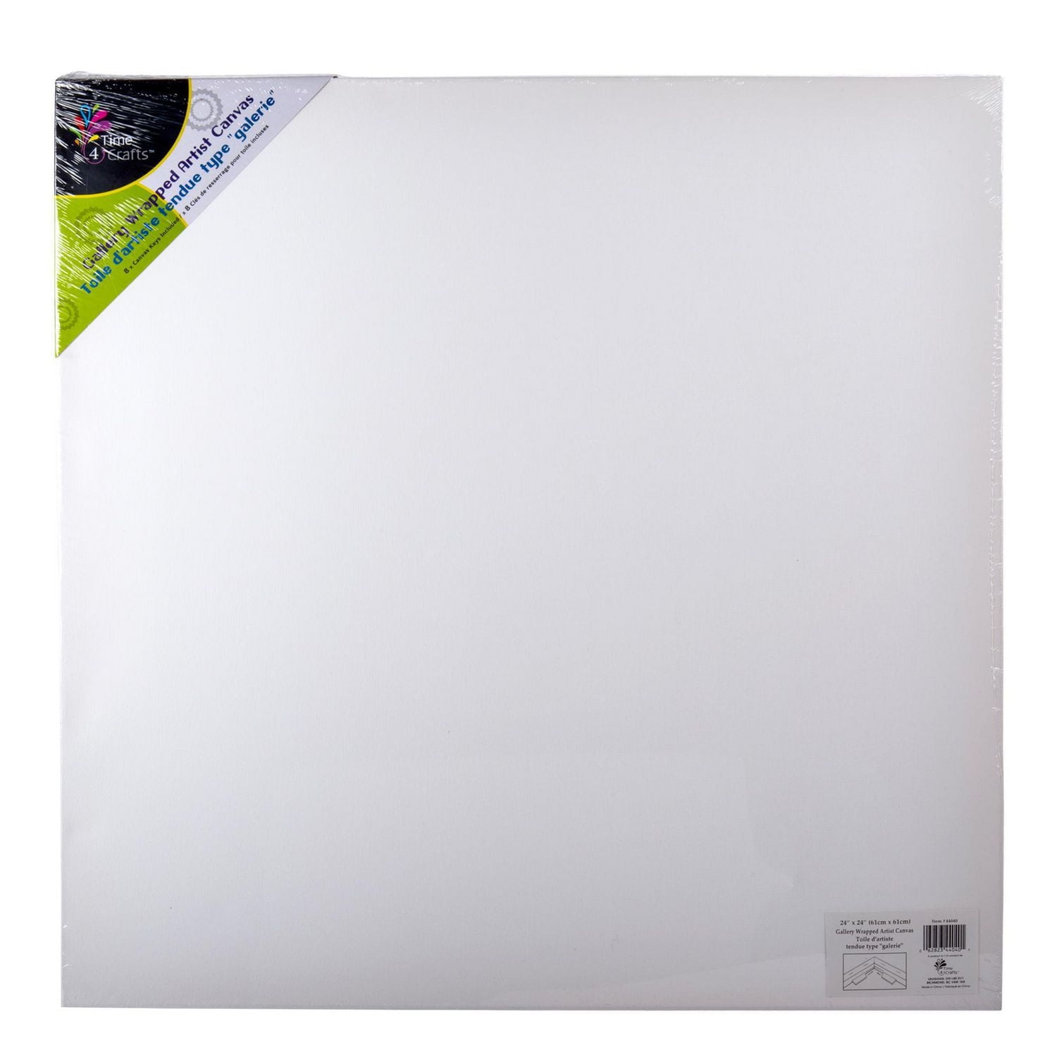 Time 4 Crafts 6-Piece Prestretched Blank Cotton Artist Canvas with Wooden Frame Set