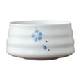 thumbnail image 1 of Soporte de cerámica para batidor de té, ideal para iniciar la ceremonia del té, soporte para batidor de té matcha hecho a mano. Blanco y azul, 1 of 9
