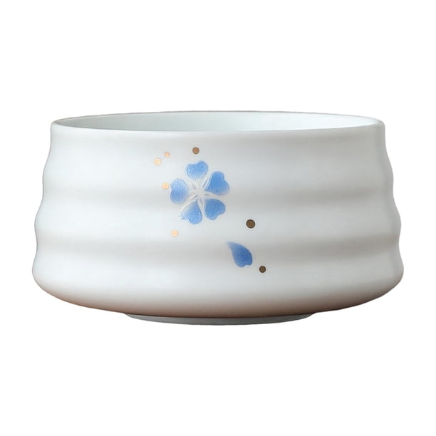 Soporte tradicional para batidor de matcha, ceremonia del té, soporte Chasen, recipiente para batidor de matcha Blanco y azul