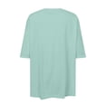 thumbnail image 5 of LIIPEE Womens Summer T Shirts Solid Color Crew Neck Short Sleeve Basic T Shirt Ladies Casual Comfortable Everyday Tees,XL, 5 of 5