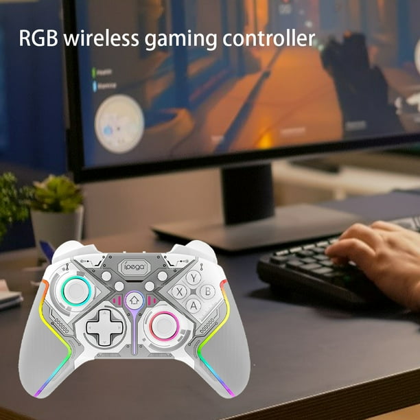 Haoyuebai Controlador juego inalambrico RGB para Android iOS PC switch PS3 PS4 Controlador programable Vibracion dual PG 9666SB Walmart en linea
