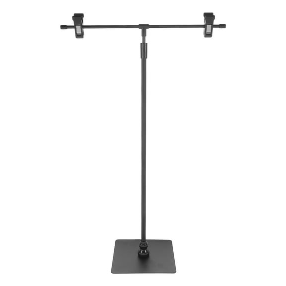Masteelf Portable Black Metal Poster Stand Adjustable Height T-Shaped Canvas Display Rack Floor Sign Holder For Trade Shows Offices Retail Spaces Easy Assembly And Disassembly