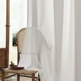 thumbnail image 3 of Jainmy Linen-Look Semi-Sheer Curtains, Back Tab Drapes with Hooks Living Room Bedroom ,Set of 2 Panels,52x108 inch, Ivory Beige, 3 of 10