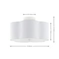 thumbnail image 3 of SAFAVIEH Joeluna 16 in. Modern 3-Light White Fabric Mount Light with White Fabric Shade, 3 of 6