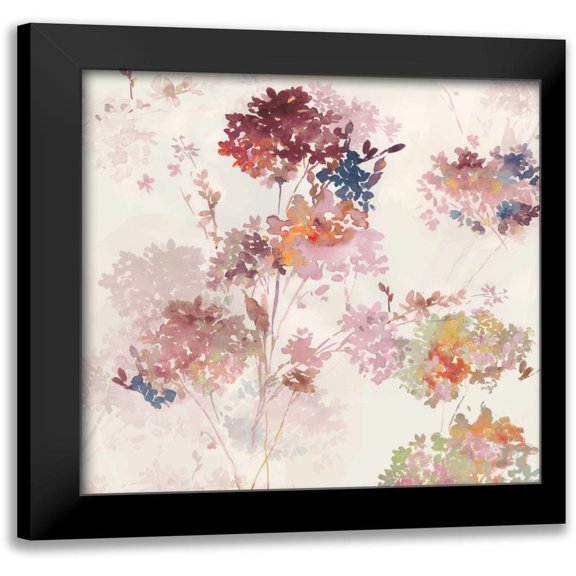 Jensen, Asia 12x12 Black Modern Framed Museum Art Print Titled - Sweet Hydrangea III