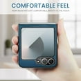 thumbnail image 2 of Dteck Case with Front Screen Protector for Samsung Galaxy Z Flip7 FE, Galaxy Z Flip 6 Premium PU Leather Case Slim Shockproof Protective Cover for Samsung Galaxy Z Flip7 FE/Z Flip 6,Blue, 2 of 6