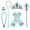 Blue 5Pcs + wig, variant on Girls Princess Dress Up Set Party Costume Accessories