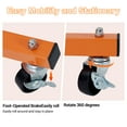 thumbnail image 1 of Heavy Duty Z-Shaped Garment Rack – 220lb Capacity, Adjustable Single Pole Display Stand with Lockable Wheels, Sturdy Steel & PVC for Retail or Entryway – Base Orange + Rod Silver, 165x61x180CM, 1 of 7