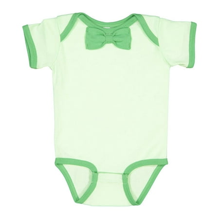 

Baby Rib Infant Bow Tie Bodysuit 24M Mint/ Grass