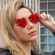 thumbnail image 3 of Gafas de sol de moda para mujer Gafas de calle sin montura en forma de corazón Gafas para exteriores rojo perfke Gafas de sol de mujer, 3 of 8