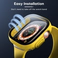 thumbnail image 5 of Phmnkl 2 Pack Hard Case Compatible for Apple Watch Ultra 49mm with 9H Tempered Glass Screen Protector, [Touch Sensitive] [Full Coverage] Slim Bumper Protective Cover for iWatch, 5 of 12