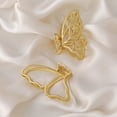 thumbnail image 3 of 2 Pack Large Butterfly Metal Hair Claw Clips Nonslip Big Nonslip Gold Hair Clamps Hair Catch Clip for Women and Thinner Thick Hair Styling Fashion Hair Supplies, 3 of 4