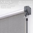 thumbnail image 6 of Summit Living Outdoor Patio Roller Sun Shade, Crank Operated Fabric Blind, Cordless Roll Up Shade, W 8 ft x H 6 ft, Light Gray, 6 of 8