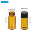 thumbnail image 2 of Unique Bargains 5mL Media Storage Bottle, 50 Pack Reagent Media Bottle Glass Bottles with Plastic Screw Cap for Lab, Amber, 2 of 5