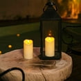 thumbnail image 6 of Merrynights 6” x 3” Outdoor Waterproof Flameless Candles, Flickering LED Pillar Candles, Battery Operated Candles with Remote and Timers, Electric Fake Plastic Candles, Ivory, Set of 2, 6 of 7