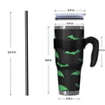 thumbnail image 4 of 40oz Tumbler,Black Halloween Bats with Green Insulated Tumblers with Removable Handle,Stainless Steel Double Vacuum Coffee Tumbler Cup with Straw for Home,Office,Travel,Party, 4 of 5