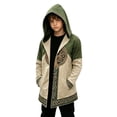 thumbnail image 3 of Tiijoy Boys Cardigan Long Jacket Toddler Hooded Outerwear Coat, Green, Sizes 4-5, 3 of 3