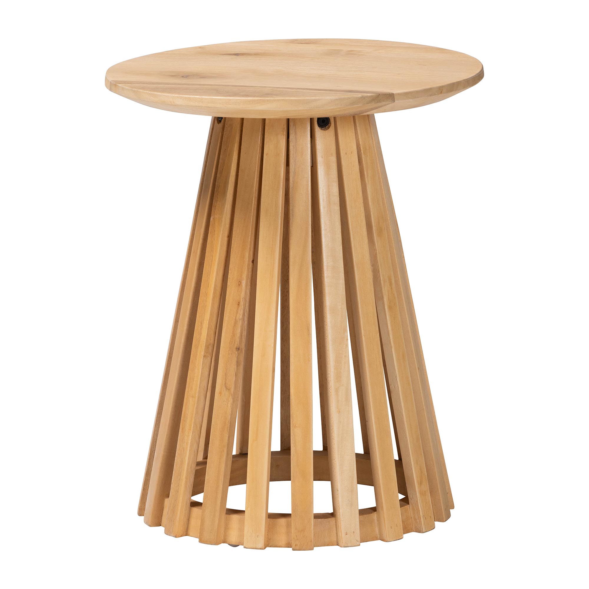 bali & pari Caribic Modern End Table, Natural Brown