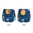 thumbnail image 6 of Uemuo Planets And Stars1 Pattern Women's Athletic Shorts High Waisted Running Shorts with Liner Pockets Gym Elastic Workout Shorts-Large, 6 of 9