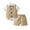 Khaki, variant on Tisuna Solid Color Gentleman Outfits For Toddler Boys Short Sleeve Lapel Collar Shirts Button Down Vest Elastic Waist Shorts Set Comfortable Little Boys Summer Clothes Khaki