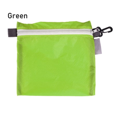 High quality Pocket Portable pouch with hook Zipper Storage Tool Waterproof swimming bags Backpack Rain Cover Outdoor Organizer Travel Cosmetic Bag GREEN